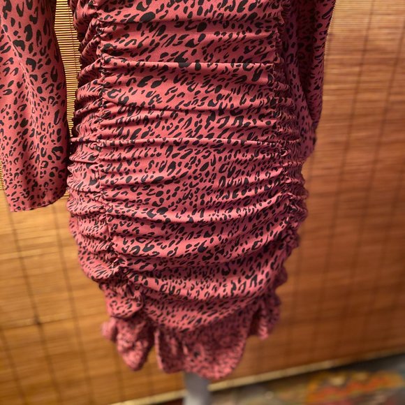 ZARA Polka Dot Shirred Dress Size Small EUC - Picture 2 of 6